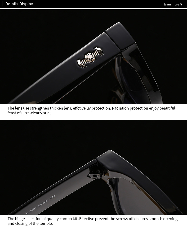 Herren Sonnenbrille Mit Quadratischem Rahmen Für Den Street-look_voghion.com