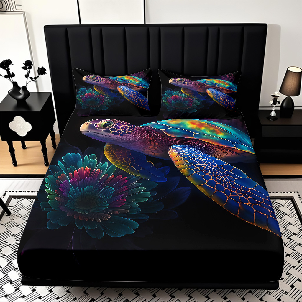 TEMU / JIT Mattress Kits de animales submarinos impresión digital HD ropa de cama