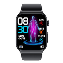 新款E500智能手表實時無創血糖ECG+PPG心率血壓血氧心電監測運動