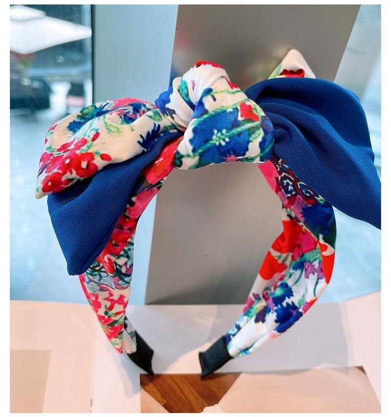 Fashion Big Flower Color Matching Headband display picture 7