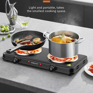 Cross-border foreign trade 110v U.S. gauge electric stove adjustable temperature household double pot electric stove cooking stove ELECTRIC STOVE