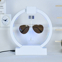 磁悬浮展示架展会眼镜店创意电动旋转发光眼镜磁悬浮展示架展示台