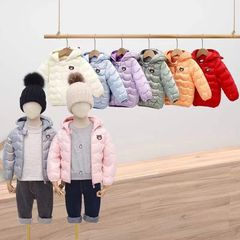 外貿童裝2023秋冬新款輕薄棉服卡通款兒童羽絨棉衣男女童中小童