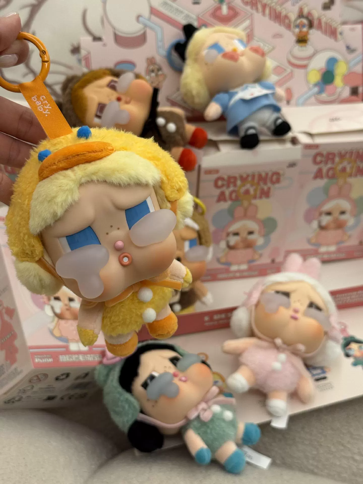 POPMART Pop Mart CRYBABY Tears Factory Series Glue-Elastic Face Plush Blind Box Crying Baby Pendant Peripheral