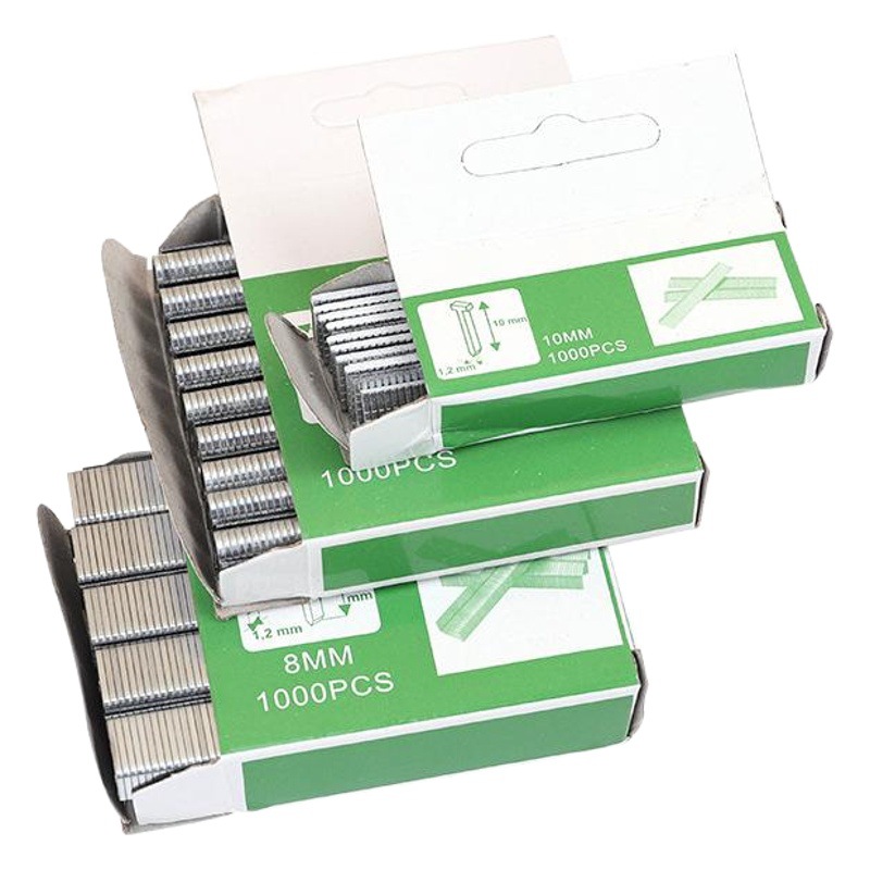 Pistola de clavos de uñas de escape de aire clavo recto clavo de la puerta clavo en forma de U código de uñas de la mano Marco de imagen de uñas carpintería clavo de uñas pistola de clavos