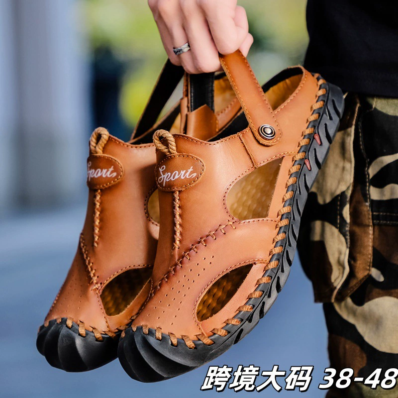 Сандалии мужская прилив 2025 летняя мужская обувь повседневная обувь наружная мода пляжные сандалии тапочки большого размера мужская обувь оптом