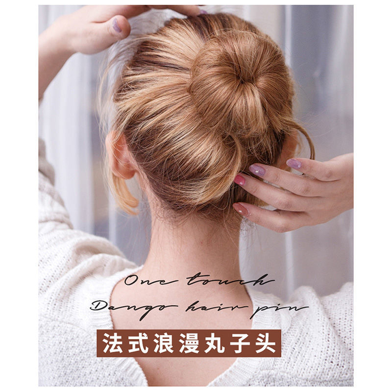 Cabeza de bola para niños updo artefacto anillo de presión rizador de pelo bebé doble cabeza de bola tocado anillo de pelo accesorios para el cabello para niñas