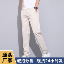 989  189夏季青年男士休闲裤修身小直筒裤子男春秋男裤西裤长裤