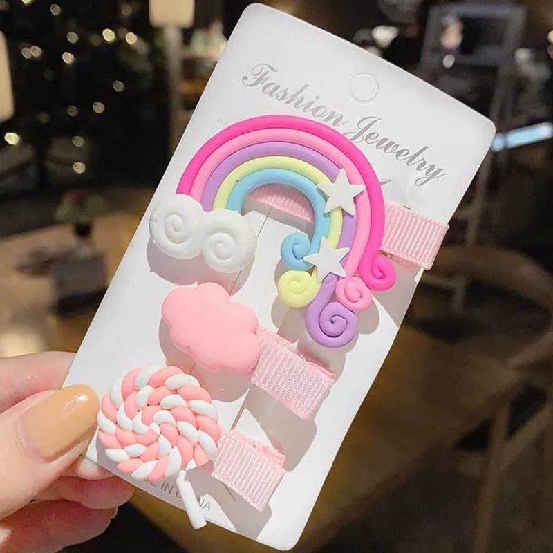 3 комплекта детских радужных заколок для волос детские аксессуары для волос