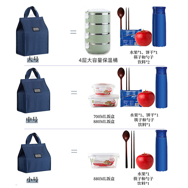 Bolsa de almuerzo de aislamiento térmico, bolsa de mano para estudiantes con comida a prueba de agua, a prueba de aceite, bolsa de comidas para trabajadores de oficina, bolsa de aislamiento térmico de aluminio grueso