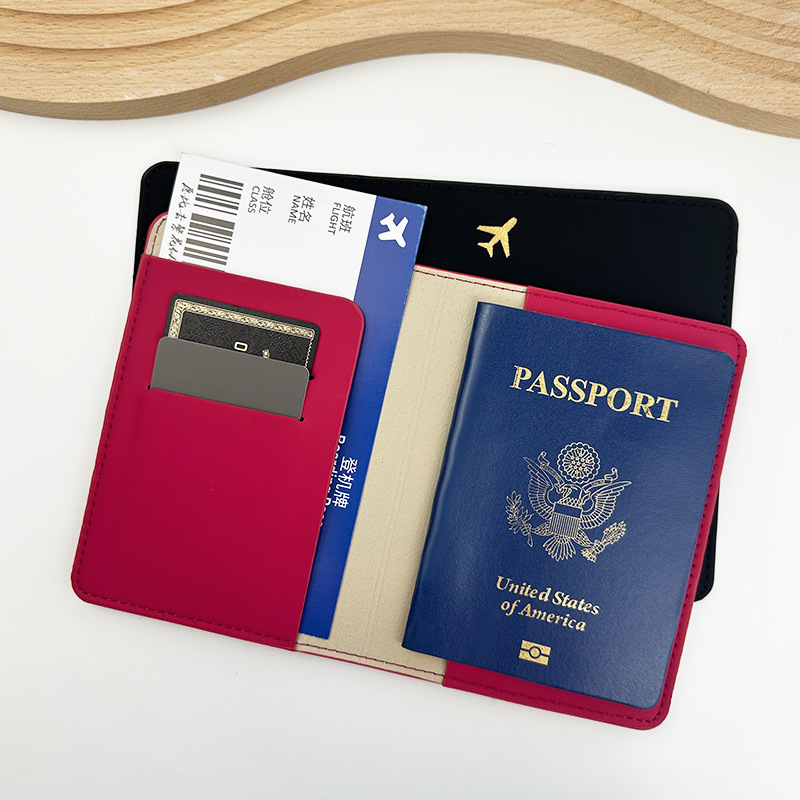 Pu cuero transfronterizo paquete de documentos de borde de aceite pasaporte de viaje al extranjero este paquete de pasaporte de cubierta de la carpeta de pasaporte fabricante de pasaporte