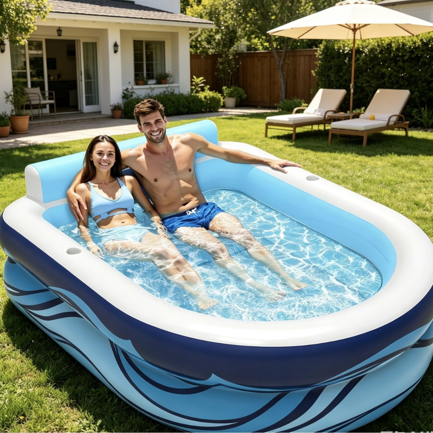 inflatable swimming pool PVC for double