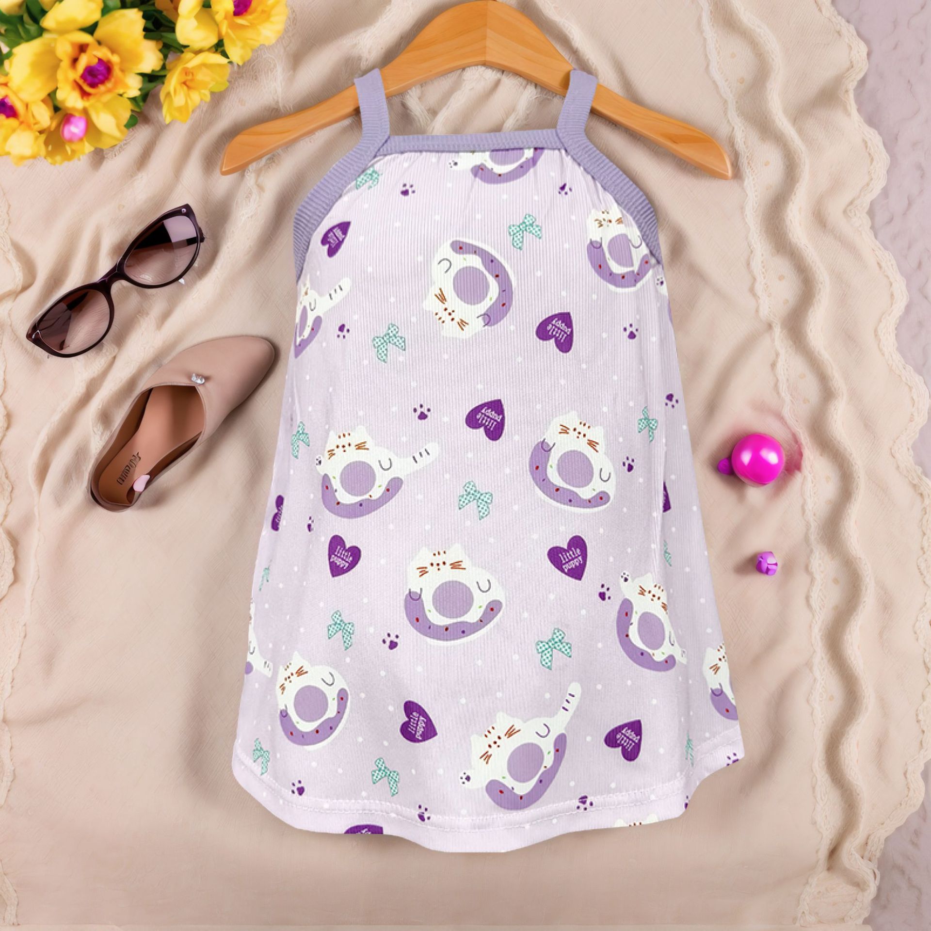 Vestido de princesa para niñas, novedad de verano 2023, vestido bonito con tirantes de dibujos animados para niñas, vestido de princesa para niños