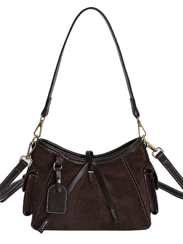 Este año, la moda de piel de ciervo retro hombro bolso de brazo para mujeres 2025, nuevo bolso de alta calidad de moda transfronterizo