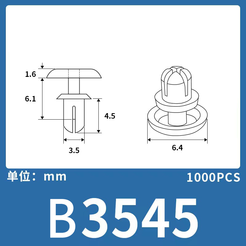 Expansión remache de nylon niño y madre hebilla de plástico hebilla de nylon remache fijo clip hebilla Blanco Negro