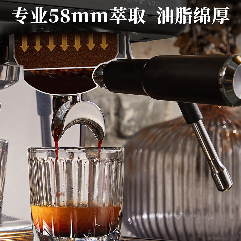 Konka コーヒーマシン家庭用粉砕オールインワン半自動イタリアアメリカンエスプレッソ抽出商業挽きたてスチームミルク泡|undefined