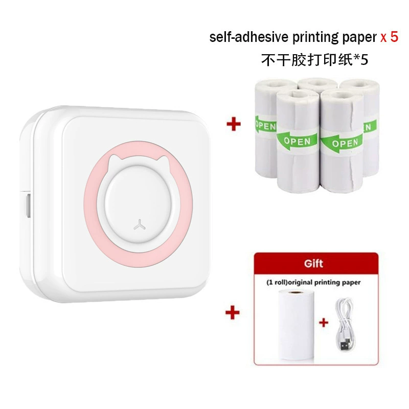 Mini Handheld Printer C15, Bluetooth thermal mobile printer, compact portable