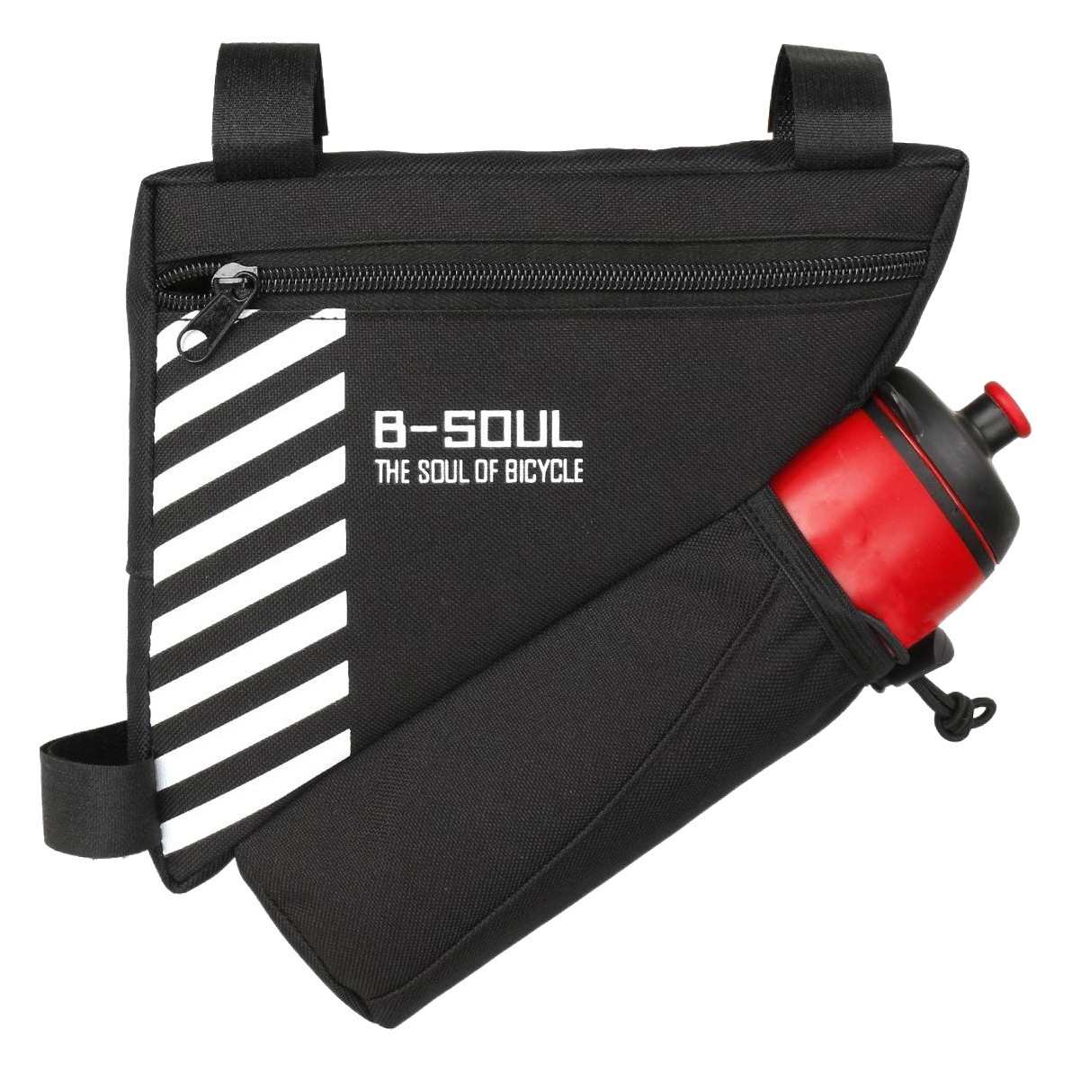 B- SOUL bicycle bag mountain bike triangle bag Kettle bag saddle bag can hold kettle upper tube bag Triangle tool