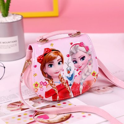 Niños bolsa de hielo princesa bolso de las niñas estilo coreano mochila princesa Elsa lindo hombro bolsa de mensajero al por mayor
