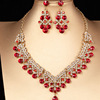 Chain for bride, set, necklace and earrings, accessories, new collection, European style