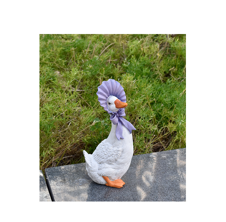 Simulated Cartoon Cute Little Duck Animal Ornament Garden Courtyard Potted Plant Decoration Home Rural_maomaolike.com
