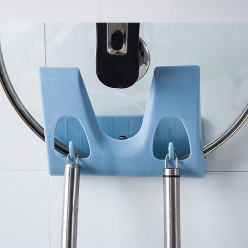 Factory Direct Sale No-Hole Pot Lid Rack Storage Shelf Home Kitchen Wall-Mounted Cutting Board Holder Multifunctional Display Shelf