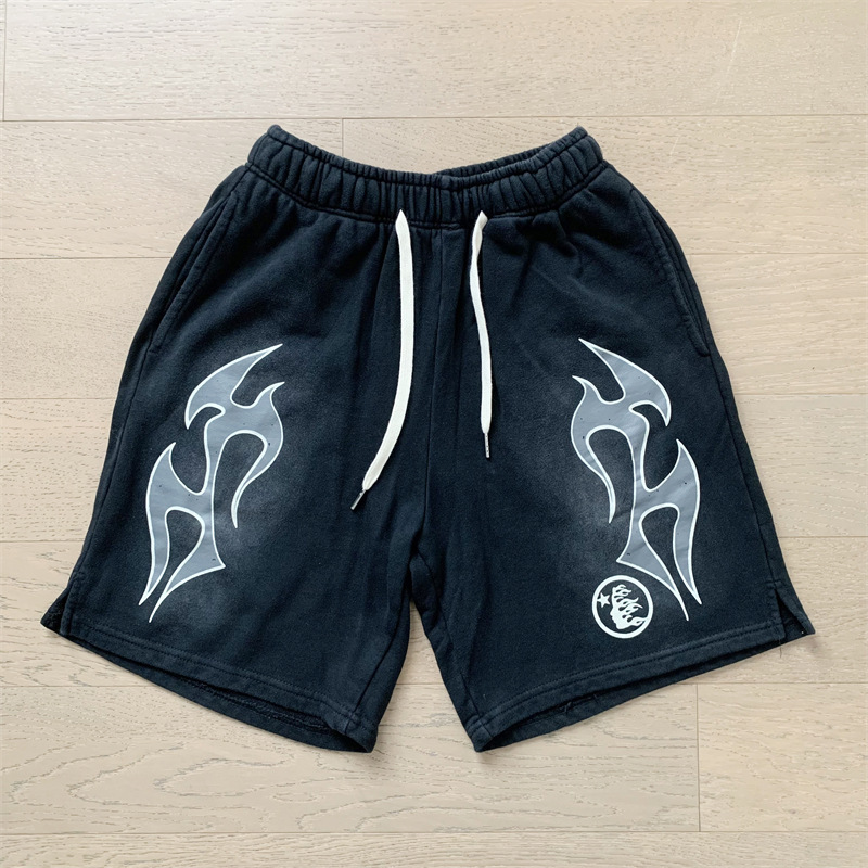 saint vintage正确版本水洗做旧短裤五分裤高街宽松裤子|undefined