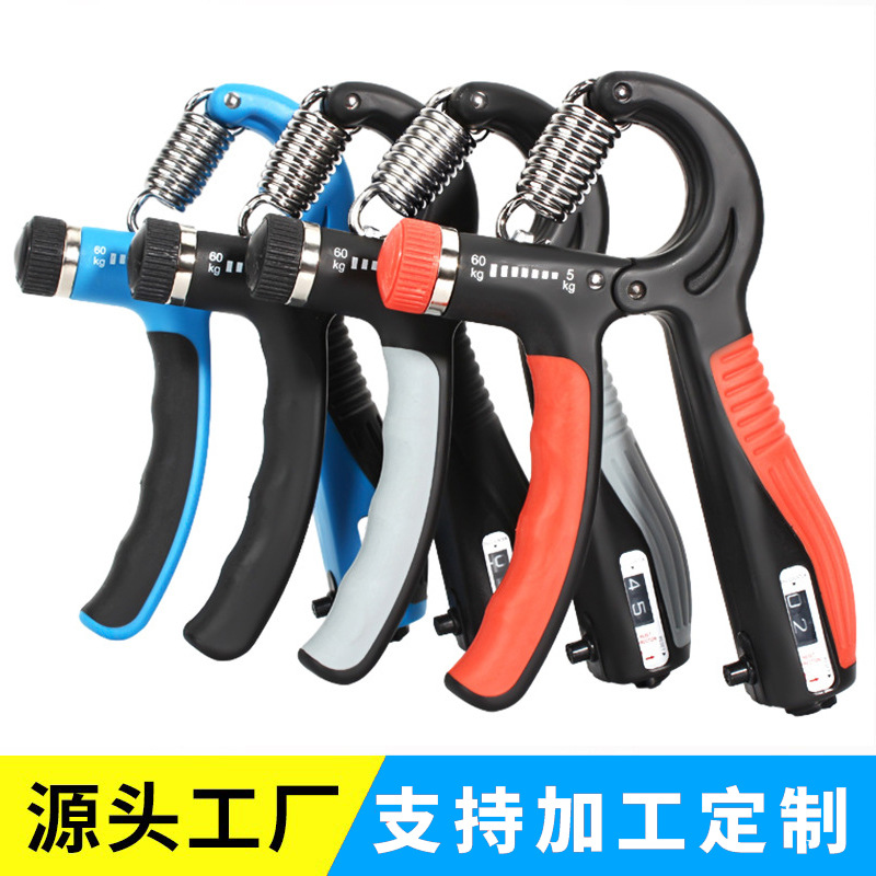 Counting gripper to practice hand strength and wrist strength…
