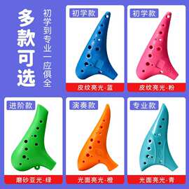 龙轩陶笛小学生专用乐器12孔AC初学者树脂儿童十二孔中音专业演奏