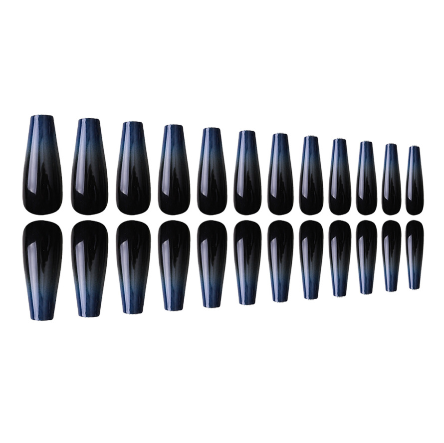 FUENTE Ventas directas de fábrica caliente chica azul blanco pieza de uñas desgaste manicura de uñas de longitud media desmontable desgaste pieza de uñas