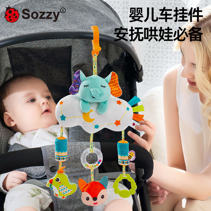 Sozzy bebé animal coche cama colgante bebé cochecito colgante sonajero 0-años educación temprana campana de viento campana de cama confort juguete