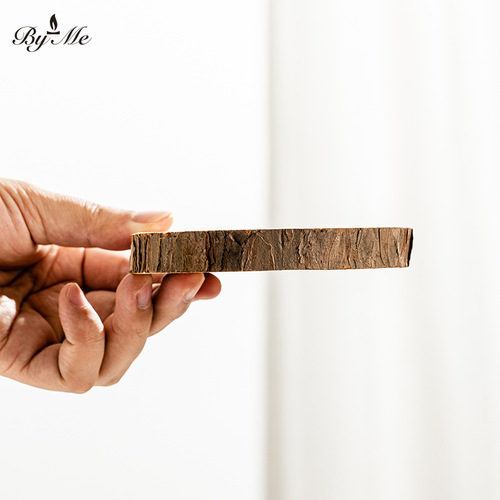 BYME pine candlestick 11cm*1.5cm candle mat log coaster home desktop decoration