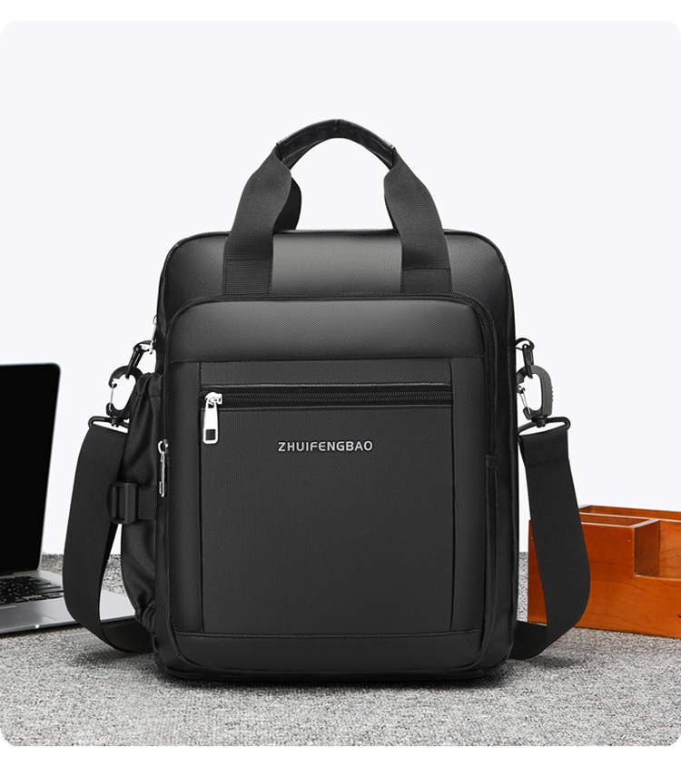 The new 2024 high-end briefcase, a simple men's large-capacity casual sports single-shoulder bag, is water-resistant for cross-border use undefined