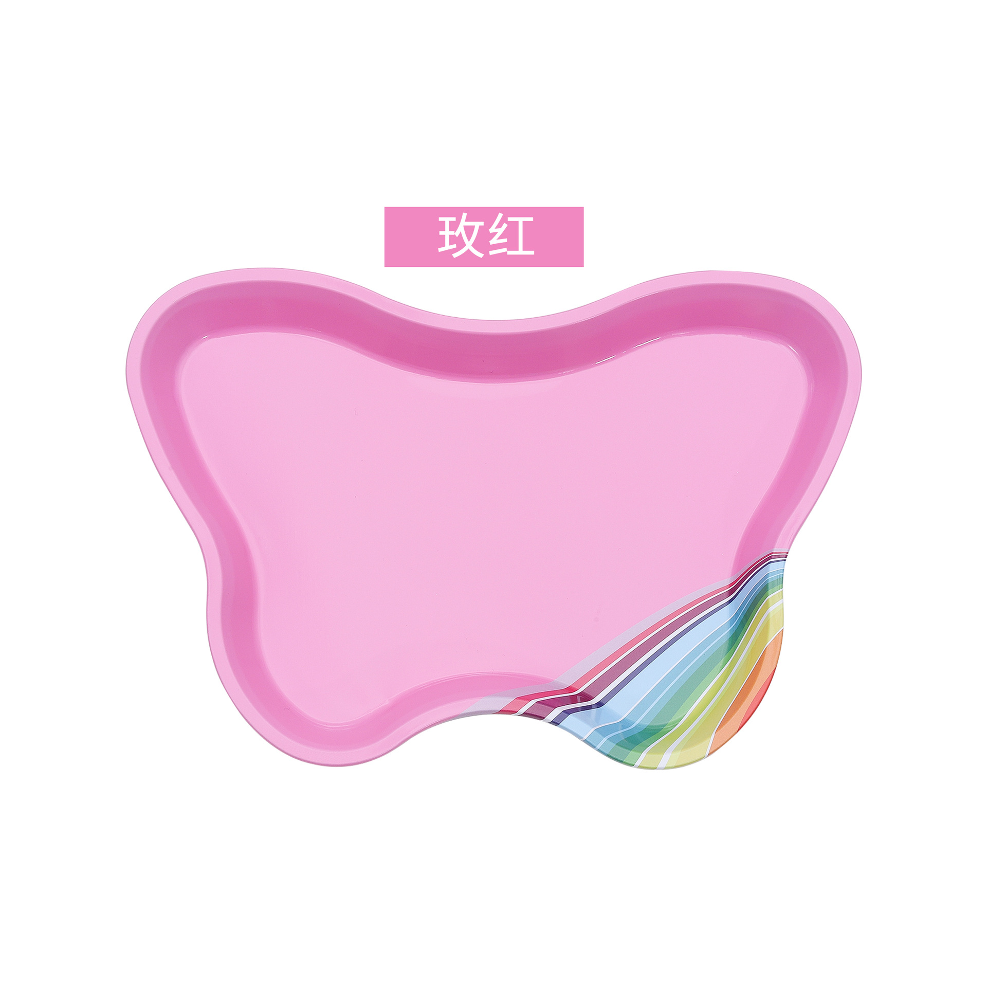 Bandeja en forma de mariposa-rosa roja