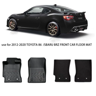 R86 Tpe Foot Pad – Ayaqaltılar (Kovriklər) - 12-20-toyota-86subaru-brz-zc6-main-and-passenger-foot-mats-2-pieces-main-and-passenger-pair-of-carpet