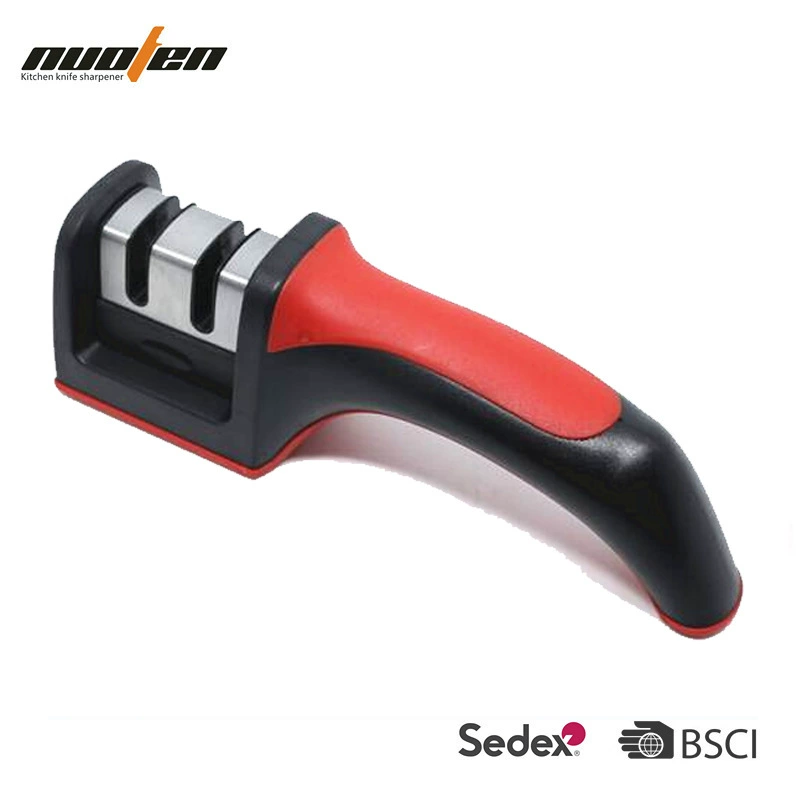Популярные производители оптовой быстрой точильной каменной кухни бытовой двухслотовой точилки ручной вольфрамовый стальной кухонный нож точилка