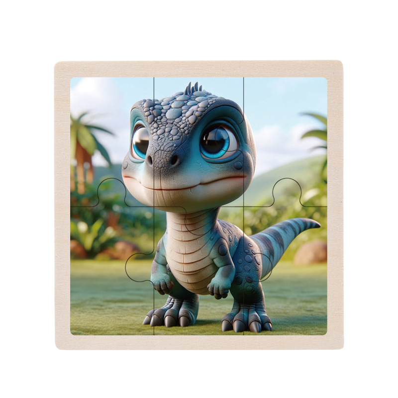 Rompecabezas de madera de los niños dinosaurio animal océano bebé iluminación cognitiva rompecabezas juego educación temprana juguetes educativos