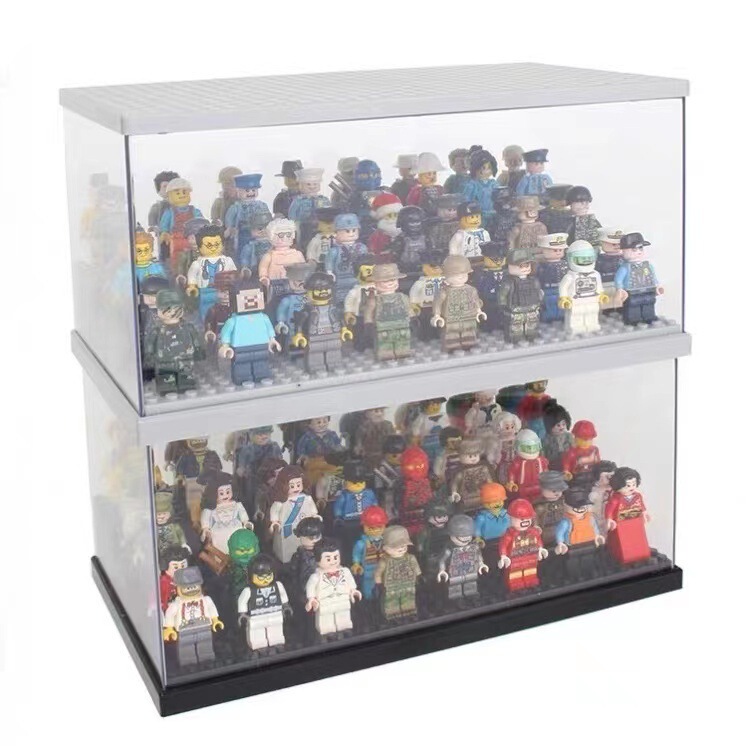 Building block figurine display box acrylic transparent dustproof figurine compatible Lego figurine storage box cross-border Building block figurine display box acrylic transparent dustproof figurine compatible Lego figurine storage box cross-border