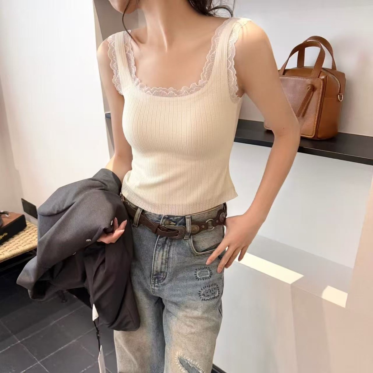 026 wide shoulder strap: white / One size fits all ( 45-62.5kg )