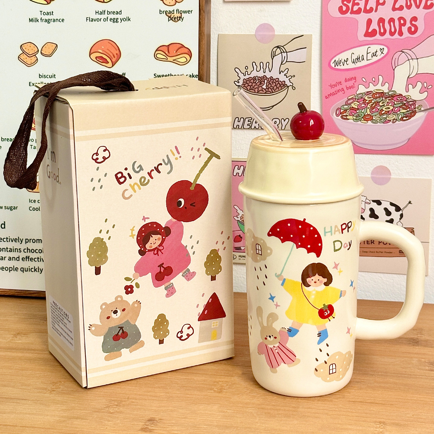 Tazas de cerámica de gran capacidad copas de agua caseras de alto valor facial tazas de paja de oficina regalos de cumpleaños mujeres