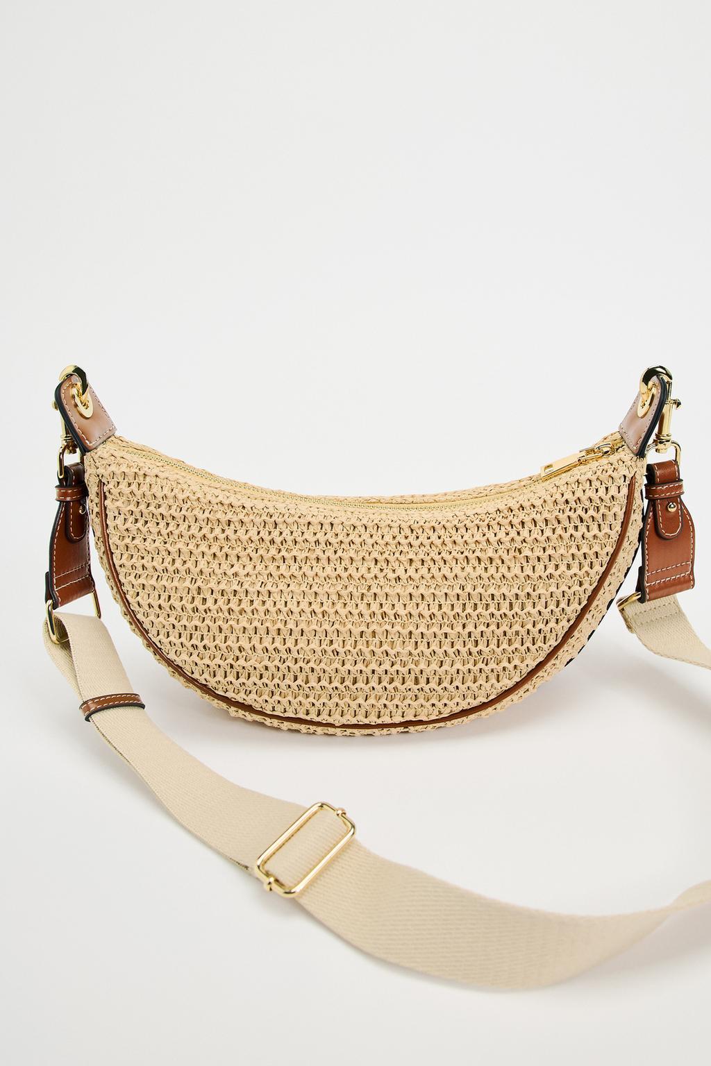 Women's Medium Straw Solid Color Vacation Streetwear Weave Magnetic Buckle Underarm Bag display picture 5