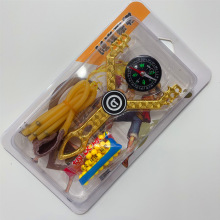 动漫周边弹弓射击玩具金属带指南针儿童竞技三件套怀旧学生玩具