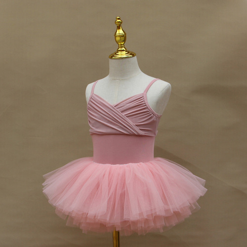 Children's dance practice suit girls ballet puffy skirt children's Chinese dance body suit examination suit children's performance skirt