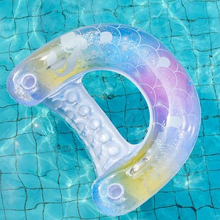 Cross-Border Fantasy Mermaid U-Shaped Lounge Chair Water Inflatable Swimming Pool Toy Adult Floating Bed Floating Chair Floating