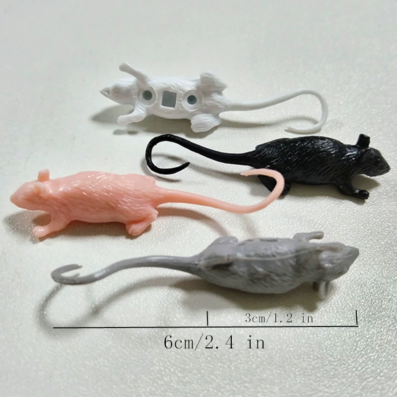 Plastic mouse, little mole model, prank and decompress Halloween small animal luminous mini shape