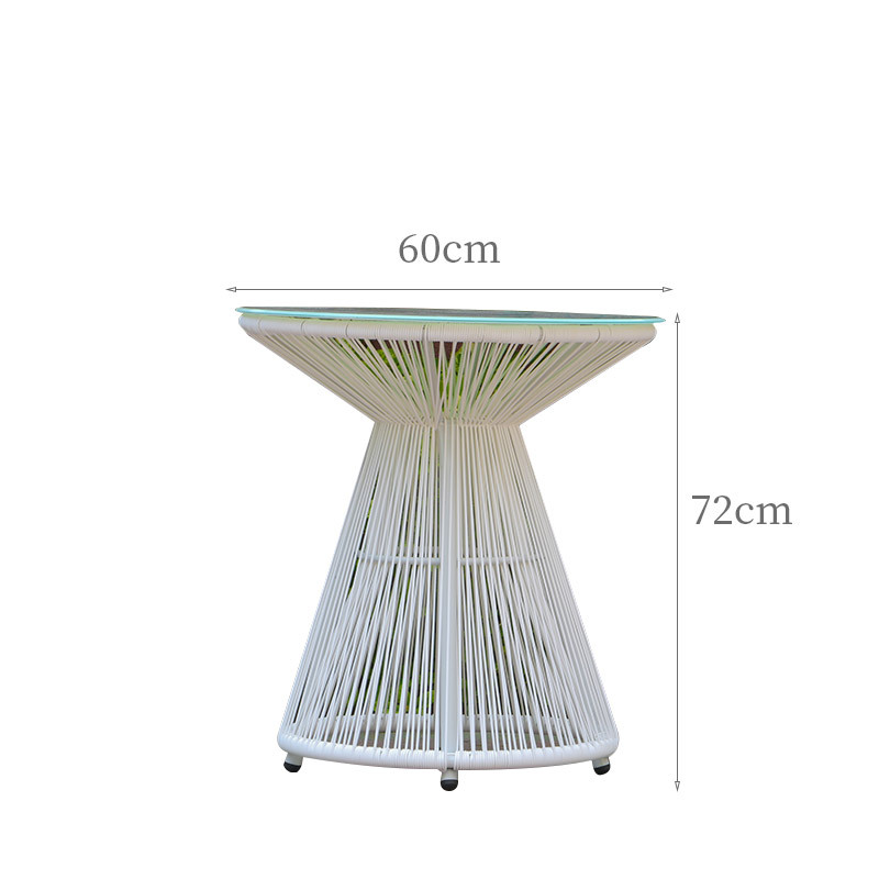 Mesa y silla al aire libre patio al aire libre impermeable protección solar ratán muebles combinación balcón ocio ratán Silla de tres piezas conjunto