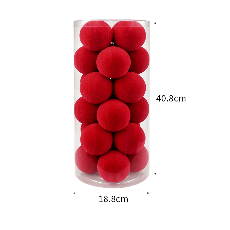 Bolas de decoración de Navidad bolas de plástico galvanizadas 8CM / 24 barril de bolas de Navidad centro comercial colgante árbol de Navidad colgante bola colgante