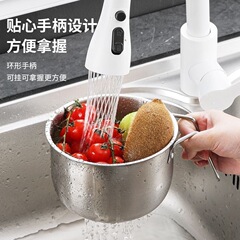 新型ステンレス鋼の厚い水槽の水たまりのかごは掛け式の果物の野菜のたらいの台所の池の水たまりの濾過かごを洗うことができます。