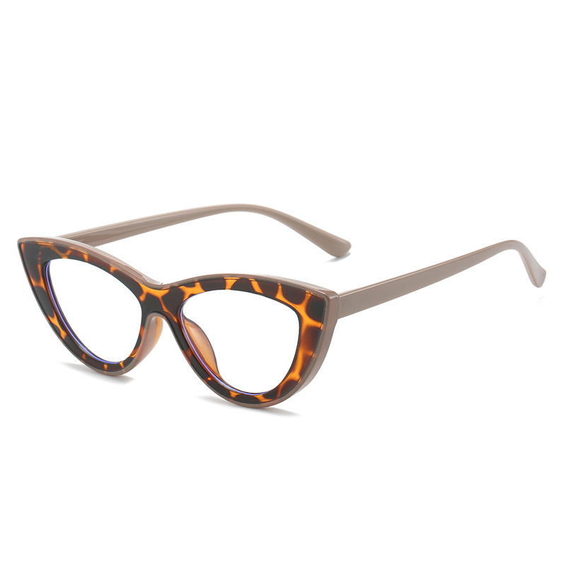 New cat's eye colored glasses female fas...