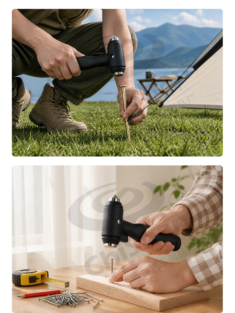 【Customized】Car Safety Hammer High-grade Alloy Escape Hammer Window Glass Breaker Tungsten Steel Fire Rescue Hammer